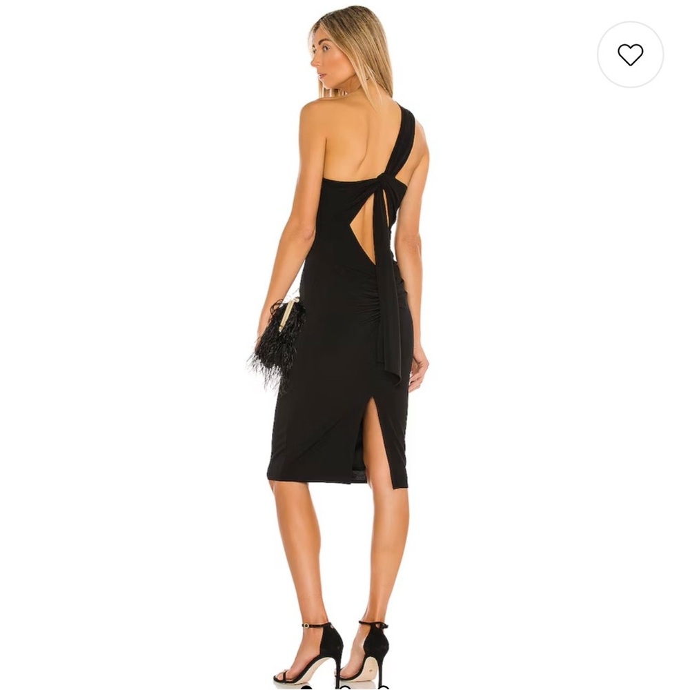NWT! Katie May "High Roller" One Shoulder Open Back LBD in Black Size XS